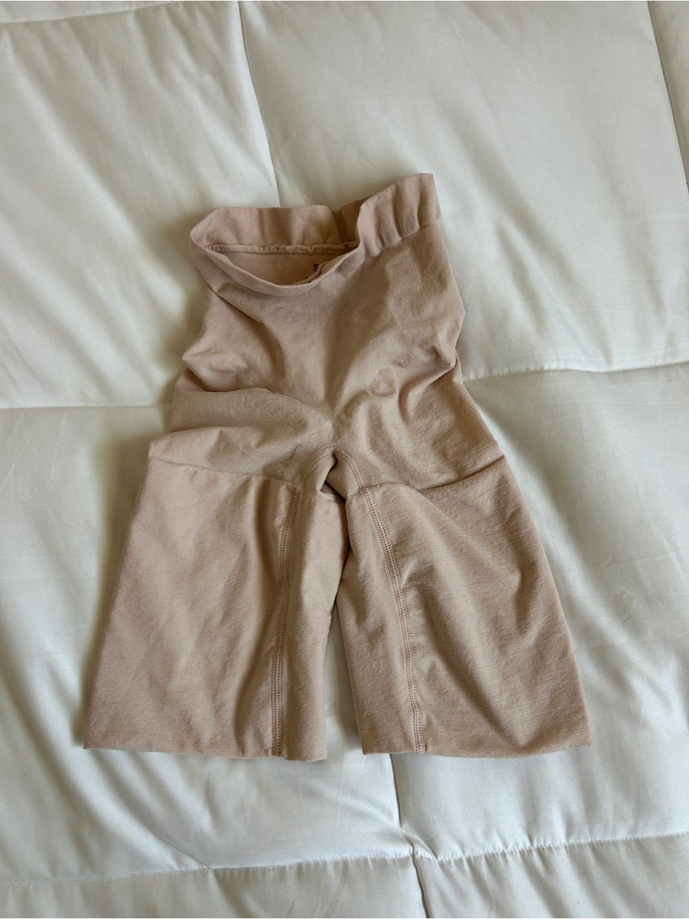 Spanx. Mid-Waisted Nude Shaping Shorts in Small
